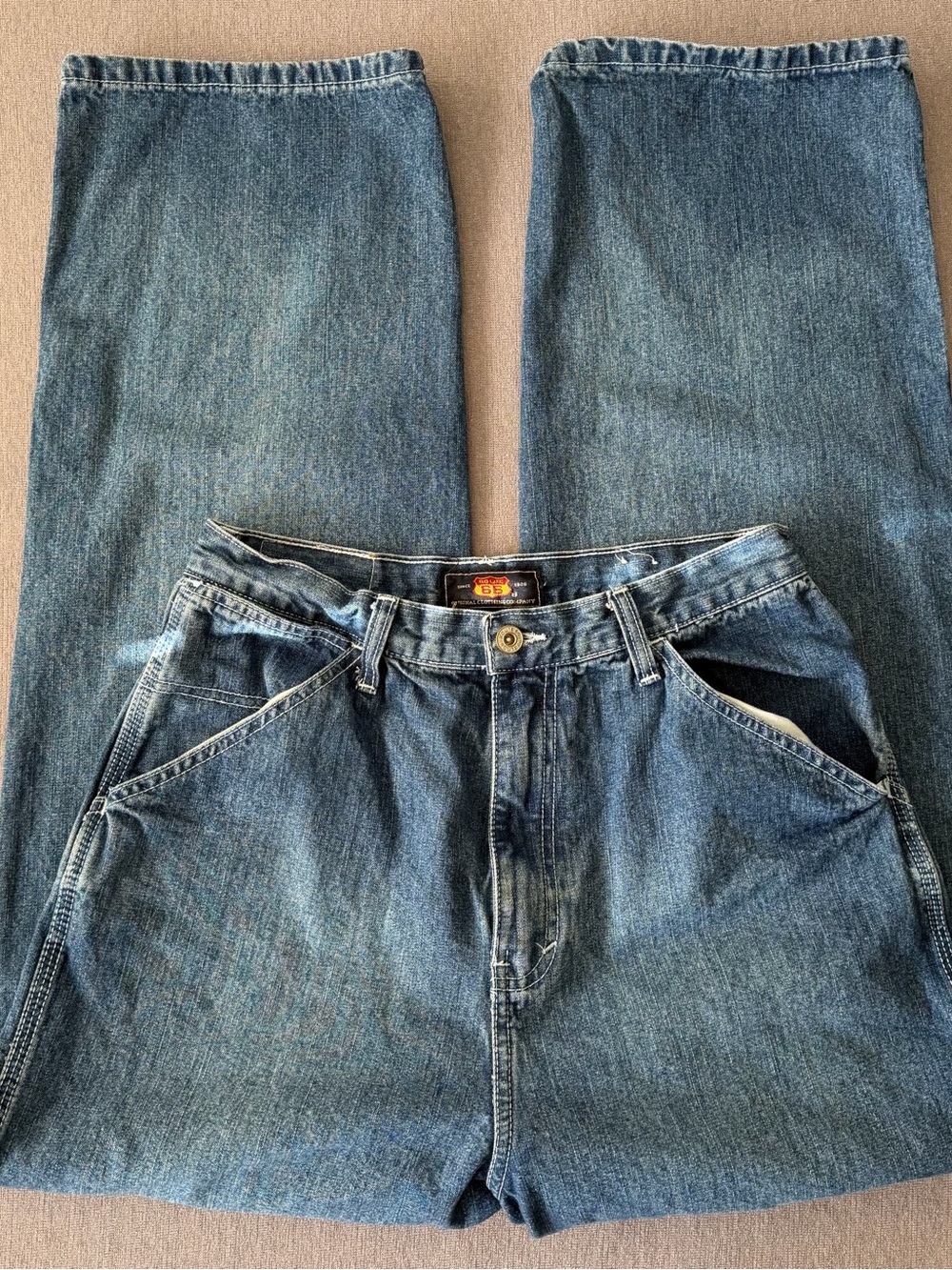 Route 66 Women's Wide-Leg Carpenter Jeans